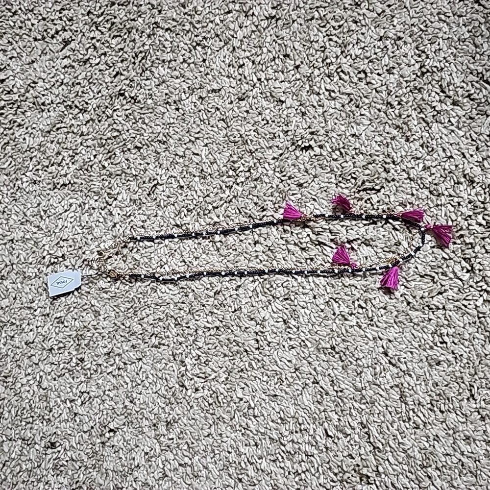 Fossil Seed Bead Double Strand Necklace
